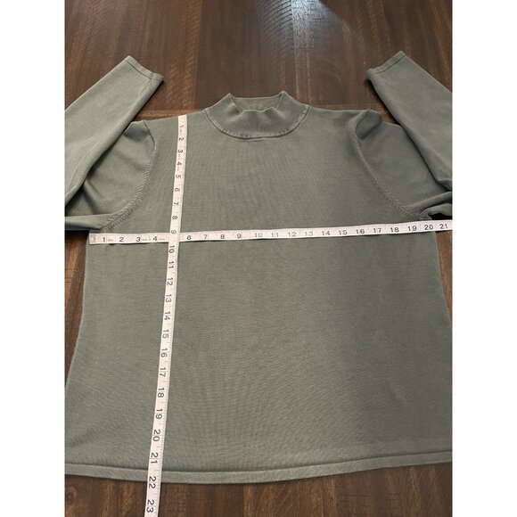 Pendleton Silk Blend Sweater XL Olive Green Classic Minimalist Capsule Wardrobe - Picture 7 of 7